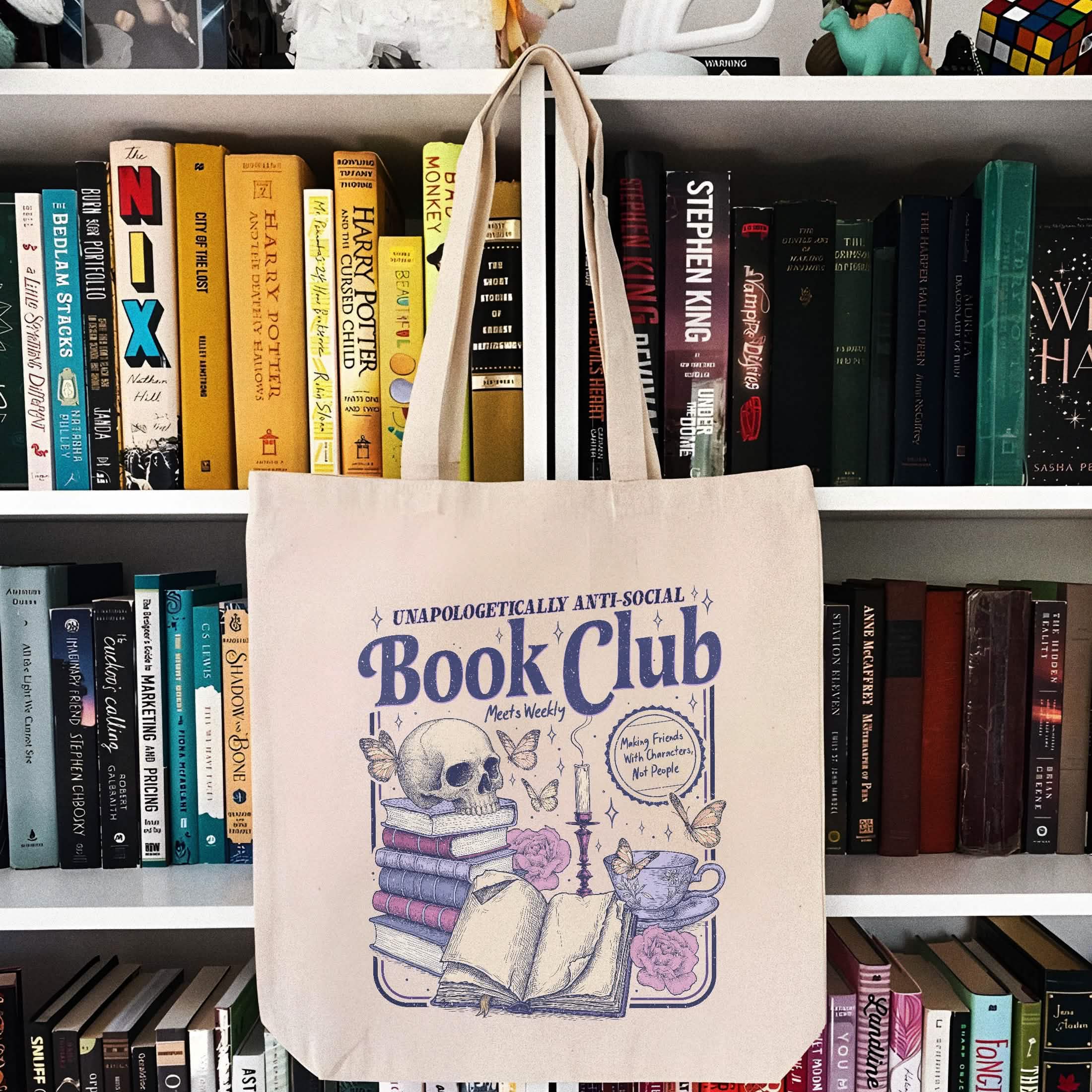 Anti Social Book Club Tote Bag PTS1225
