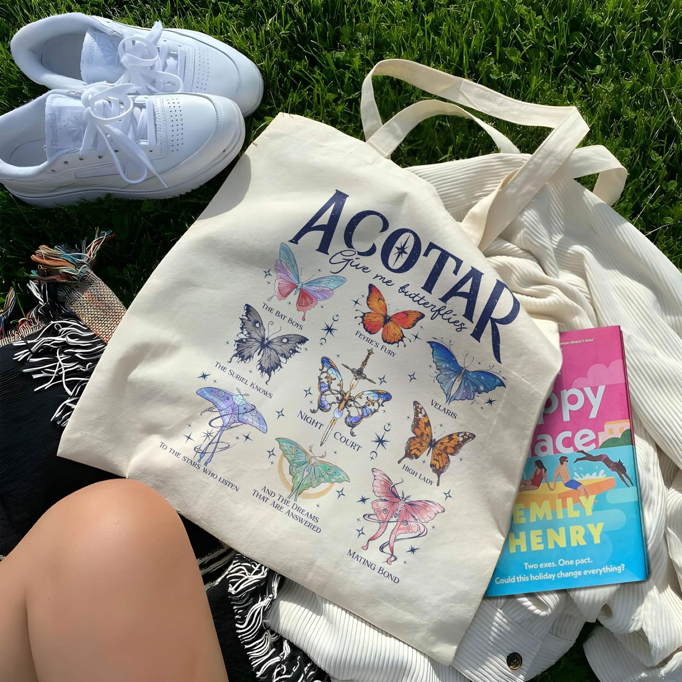 Acotar Velaris Butterflies Tote Bag PTS1185