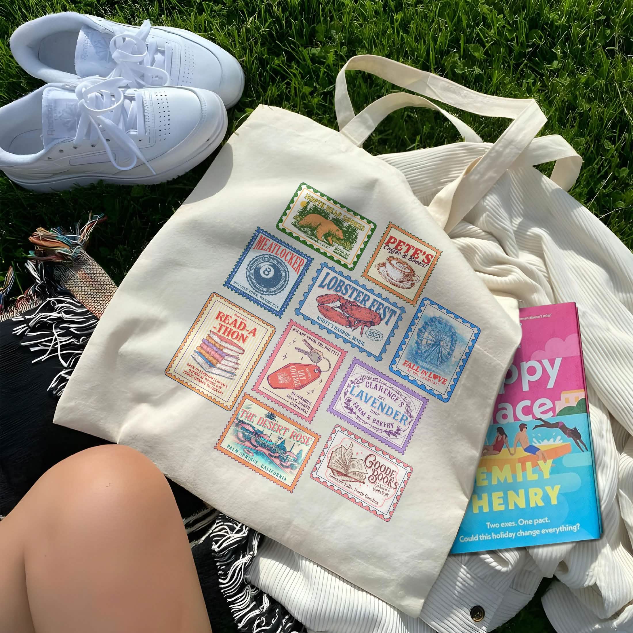 Emily Henry Books Stamp Tote Bag PTS1283