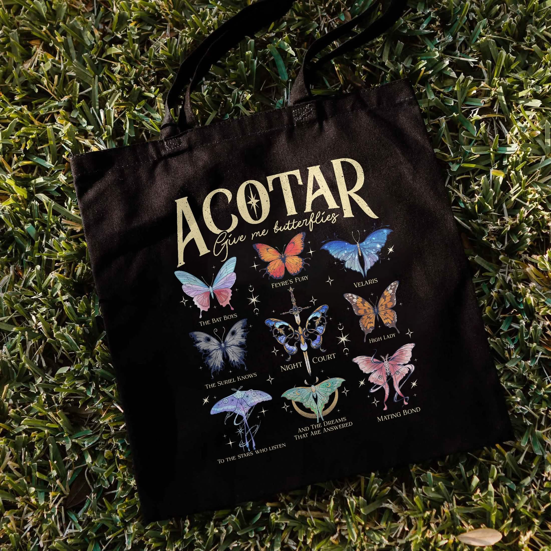 Acotar Velaris Butterflies Tote Bag PTS1185