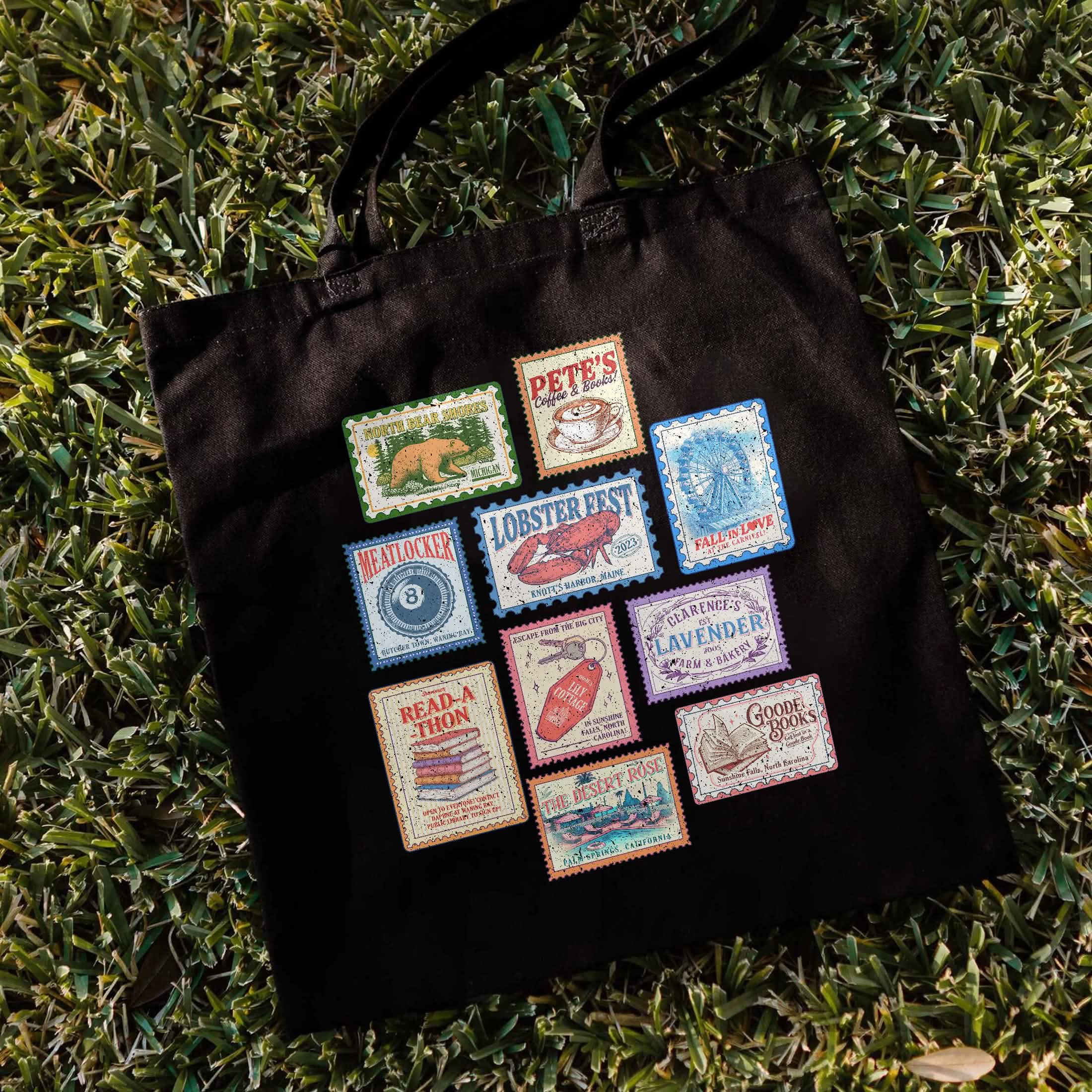 Emily Henry Books Stamp Tote Bag PTS1283