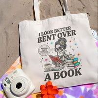 Acotar Reader I Look Better Bent Over A Book Tote Bag PTS1165
