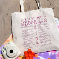 I Love You In Book Quotes Tote Bag PTS1175