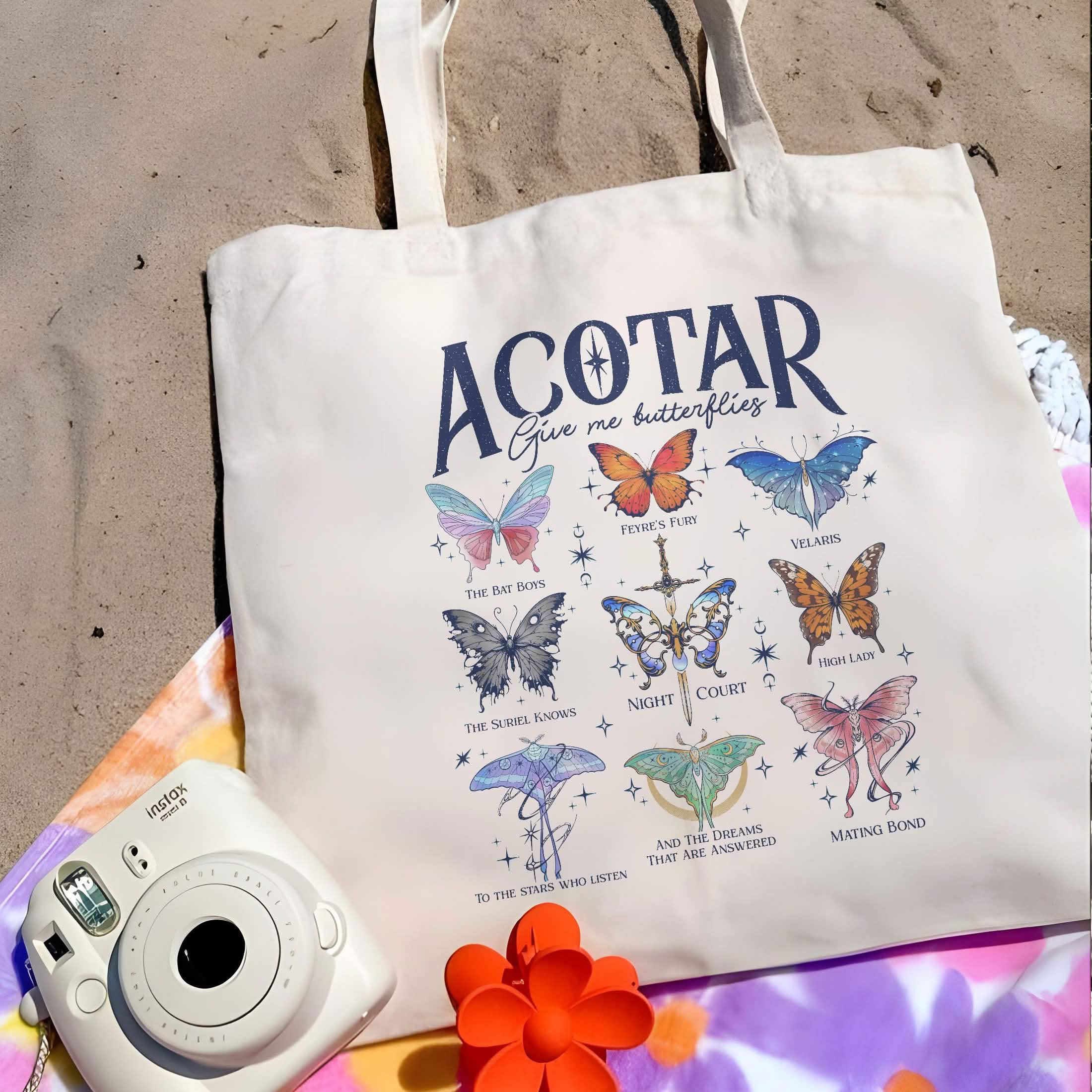 Acotar Velaris Butterflies Tote Bag PTS1185