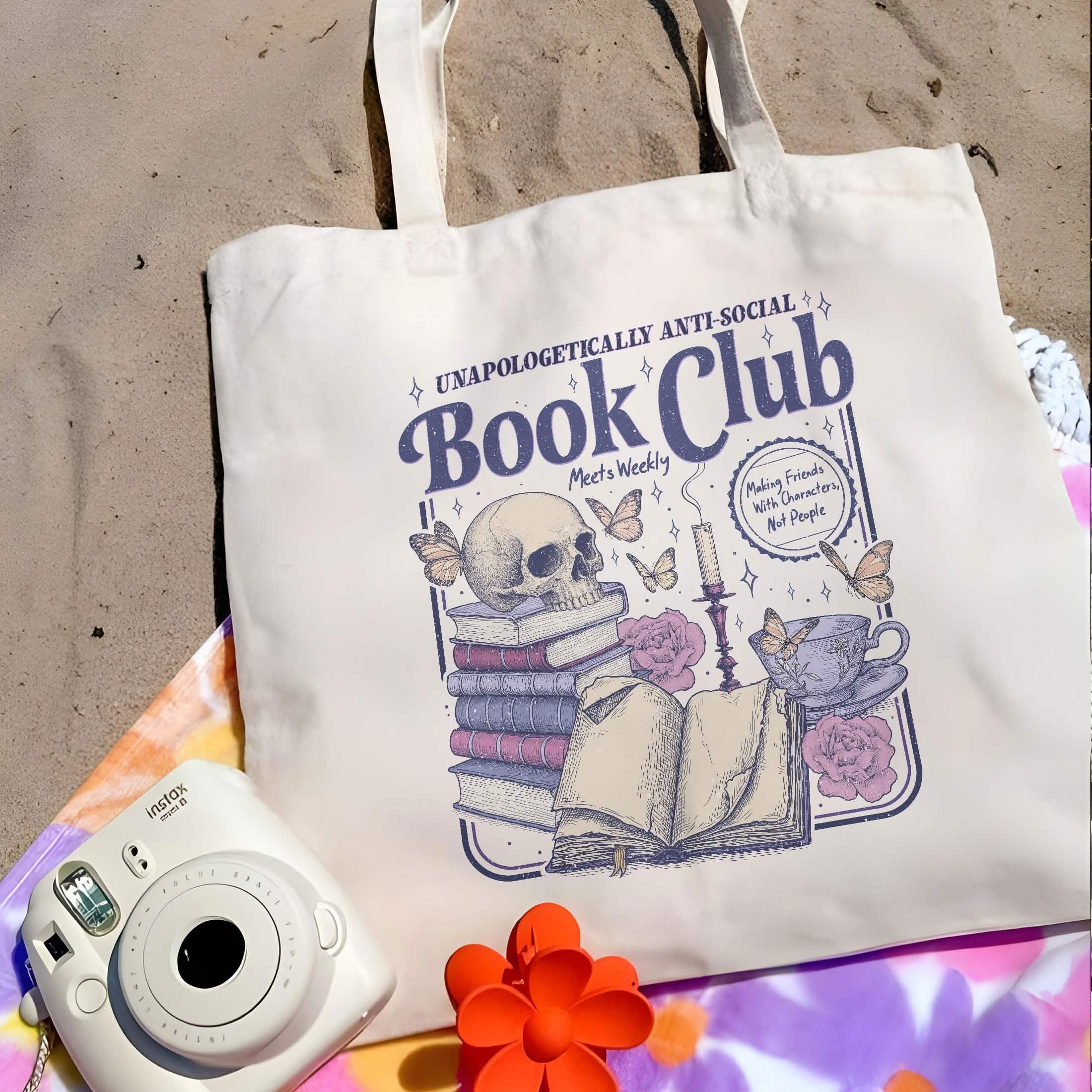 Anti Social Book Club Tote Bag PTS1225