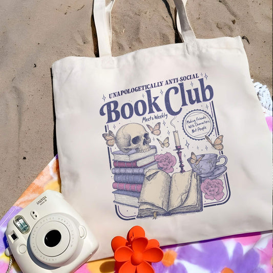 Anti Social Book Club Tote Bag PTS1225