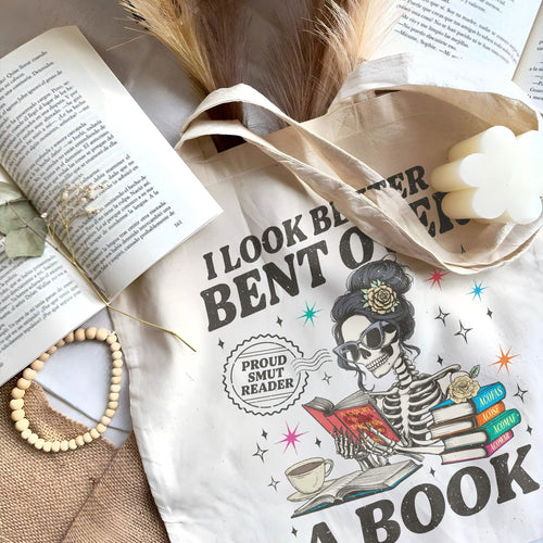 Acotar Reader I Look Better Bent Over A Book Tote Bag PTS1165