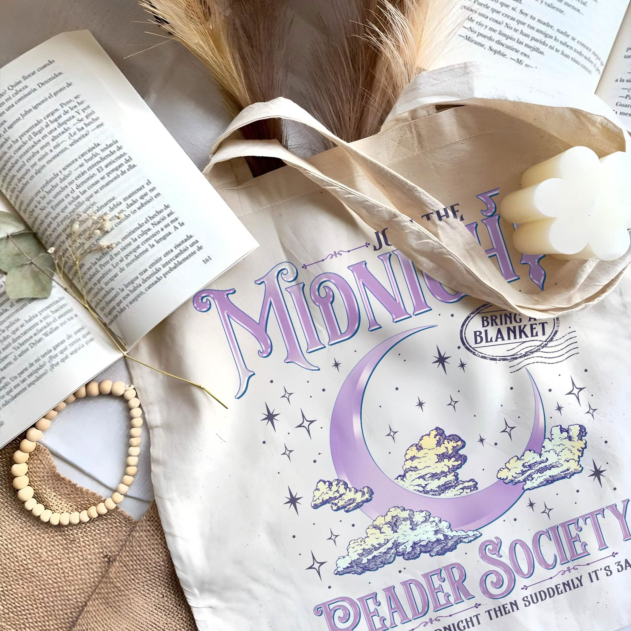 Night Owl Reader Tote Bag PTS1255