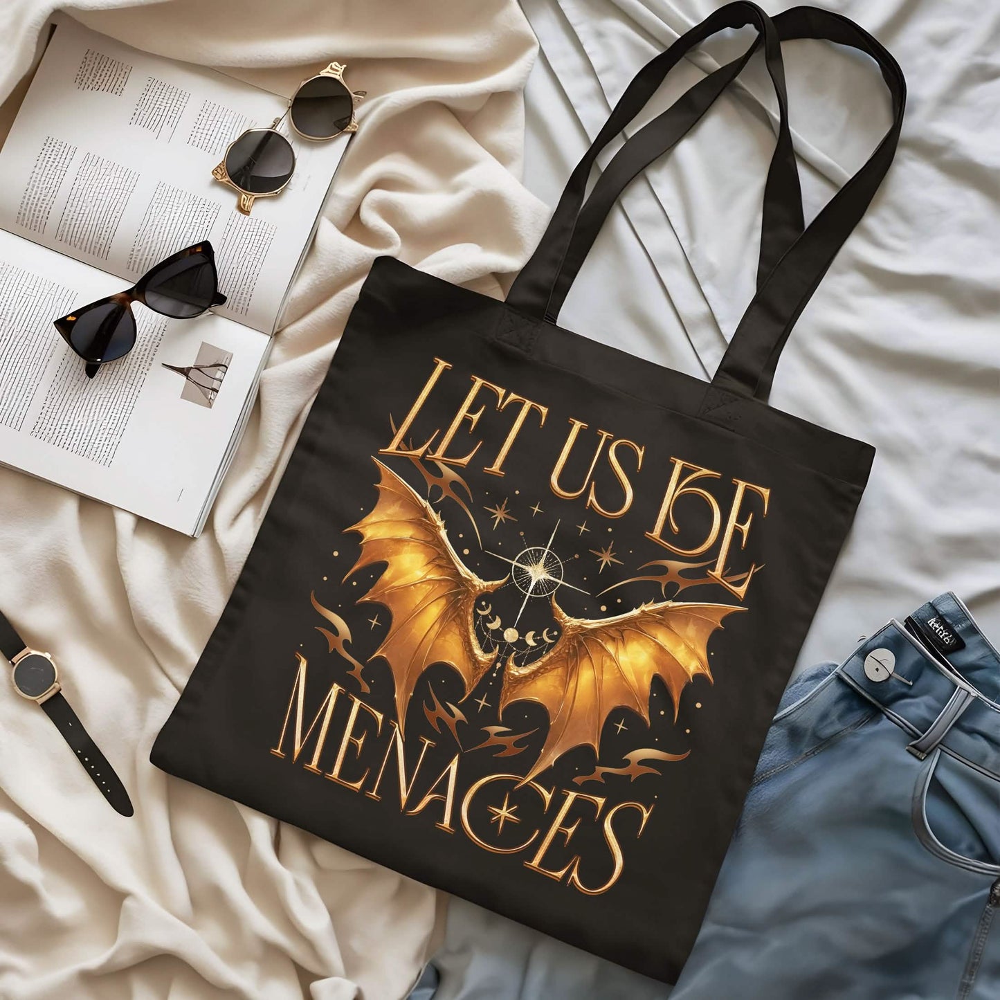 Onyx Storm Let Us Be Menaces Tote Bag PTS1065