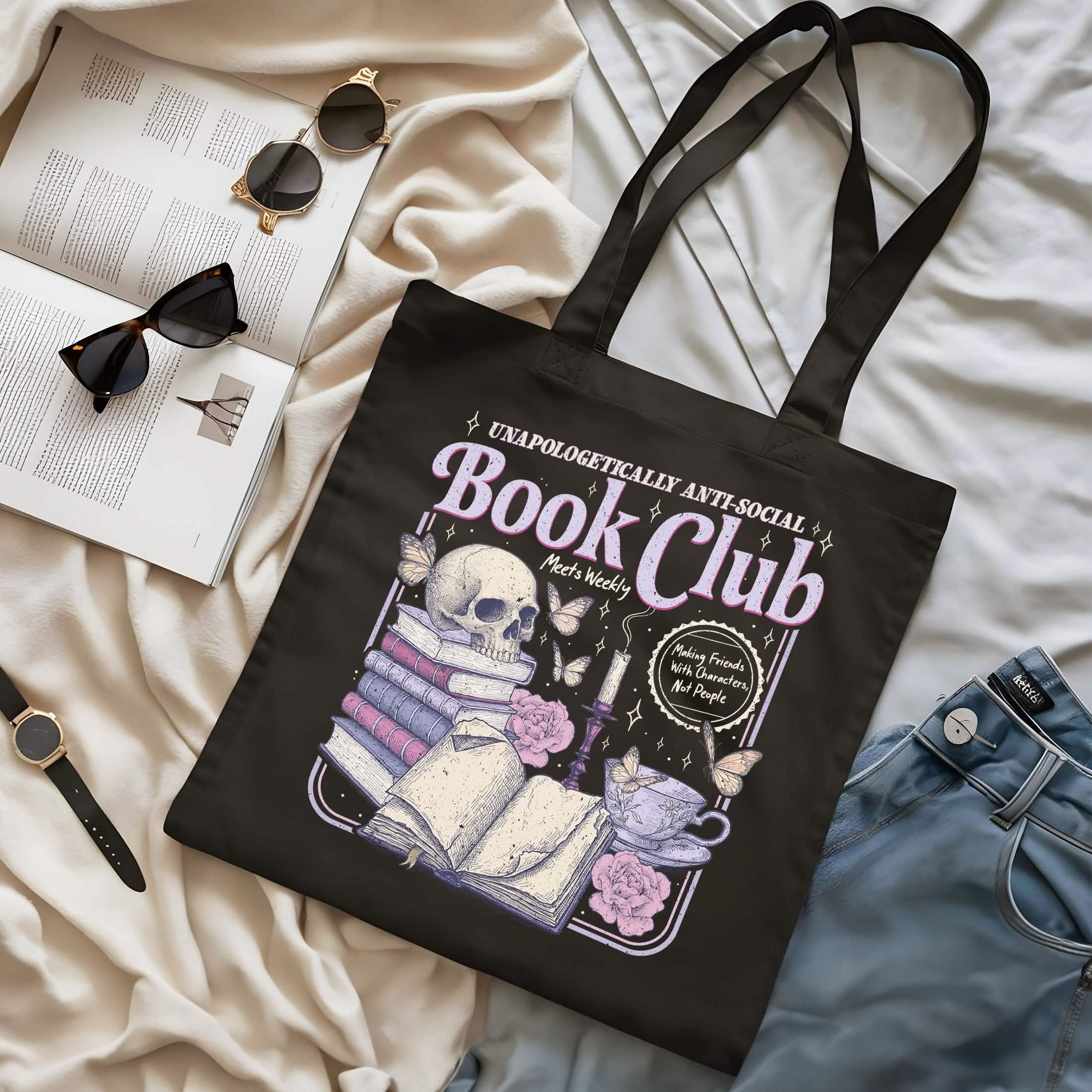 Anti Social Book Club Tote Bag PTS1225