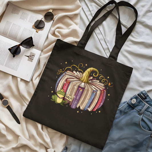 Fall Pumpkin Book Villain Assistant Tote Bag PTS1766