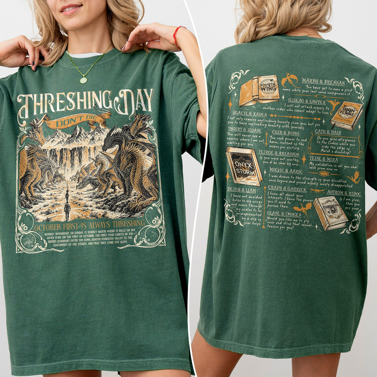 Threshing Day Dragon Rider Fourth Wing Comfort Colors Shirt PTS9724