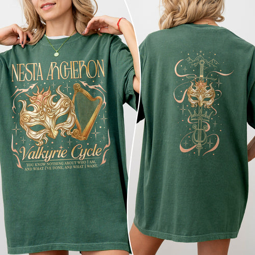 Nesta Archeron Valkyrie ACOTAR Splintered Harmony Comfort Colors Shirt PTS8564