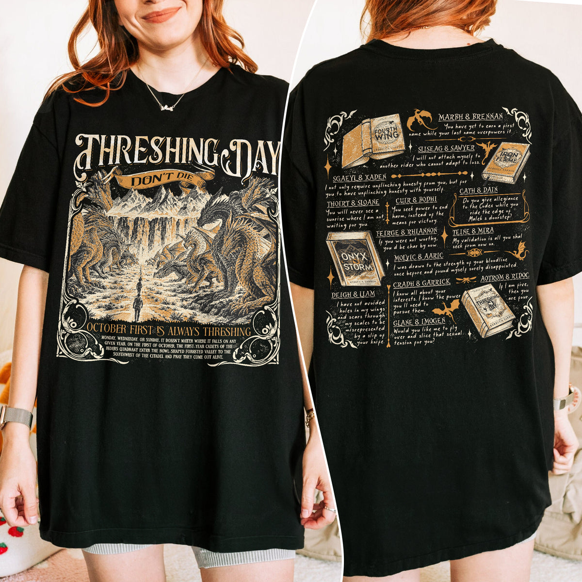 Threshing Day Dragon Rider Fourth Wing Comfort Colors Shirt PTS9724