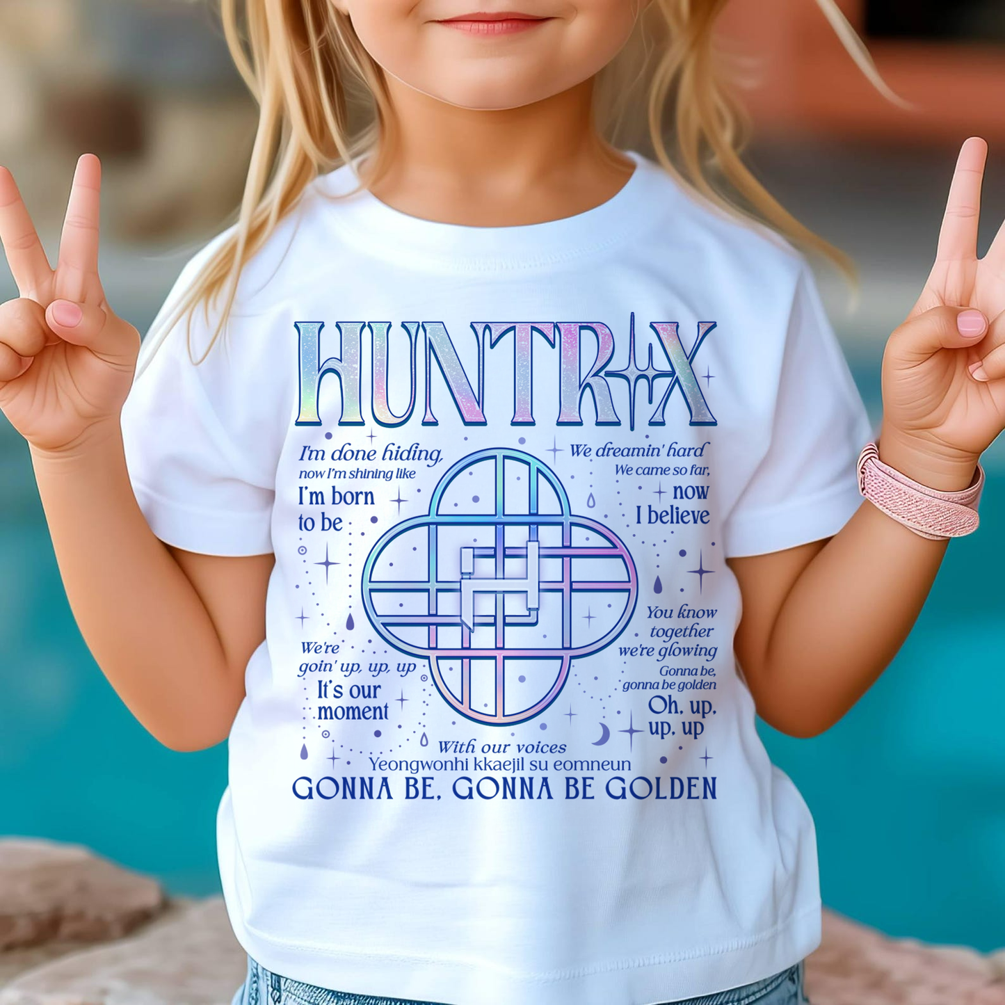 Huntrix Logo Youth Shirt Comfort Colors PTS1491
