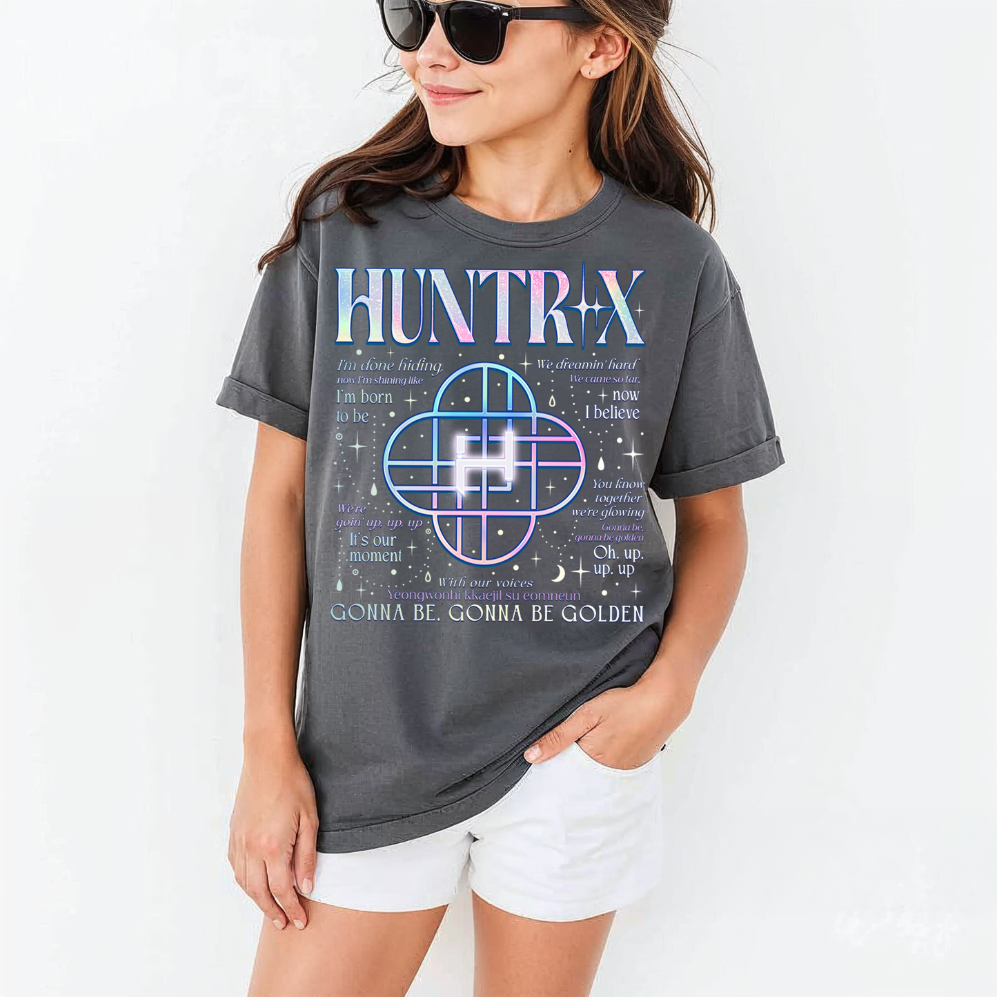 Huntrix Logo Youth Shirt Comfort Colors PTS1491