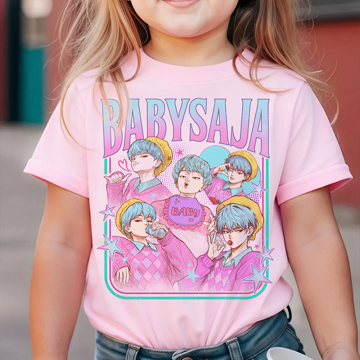 Baby Saja Retro Bootleg Youth Shirt Comfort Colors PTS1482