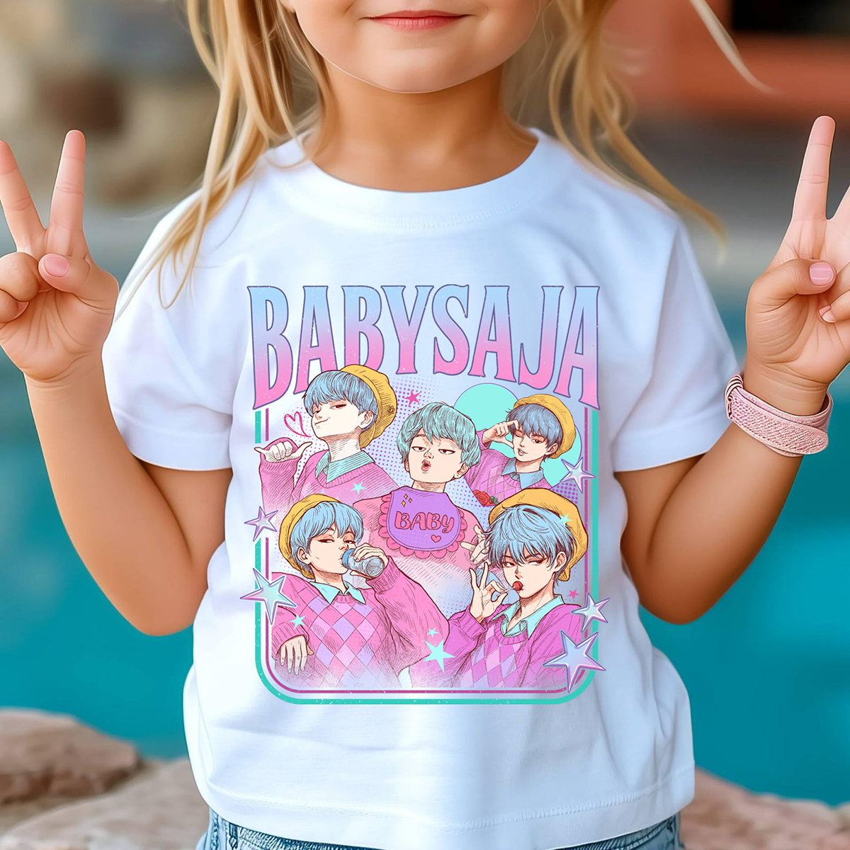 Baby Saja Retro Bootleg Youth Shirt Comfort Colors PTS1482