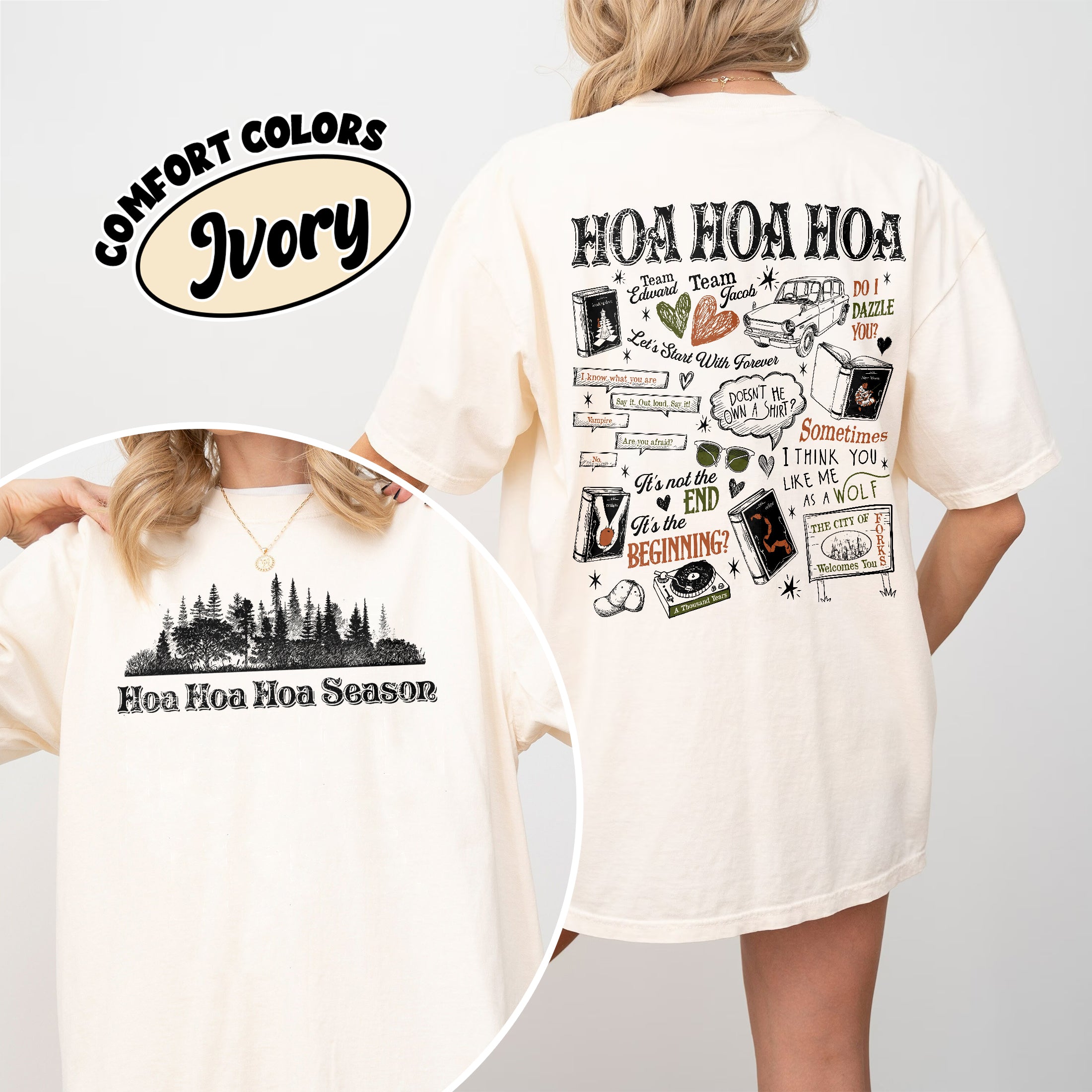 Twilight Hoa Hoa Hoa Season Comfort Colors Shirt PTS591