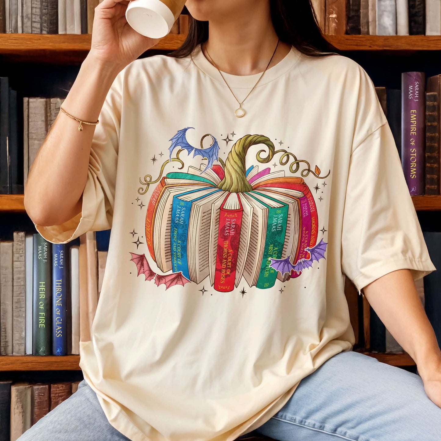 Acotar Book Pumpkin Comfort Colors Shirt PTS1759