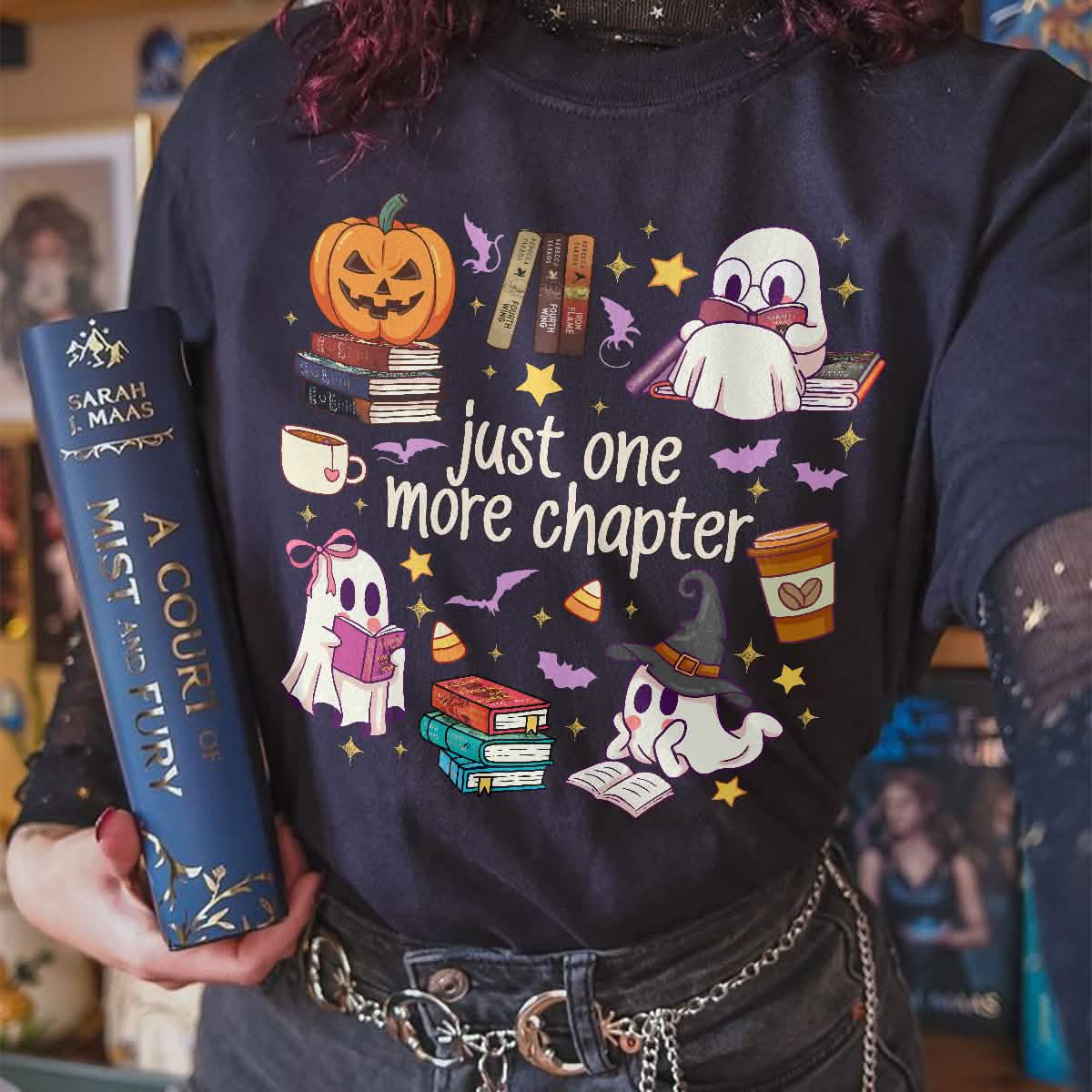 Ghost Book Fantasy Comfort Colors Shirt PTS1756