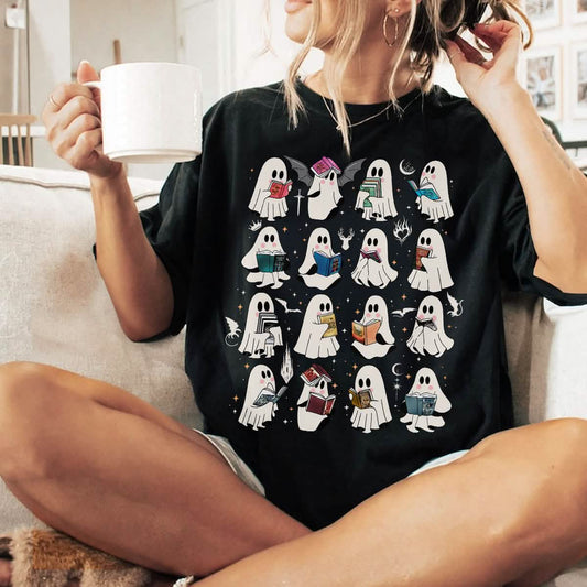 Ghost Reading Book Fantasy Series Comfort Colors Shirt PTS1694