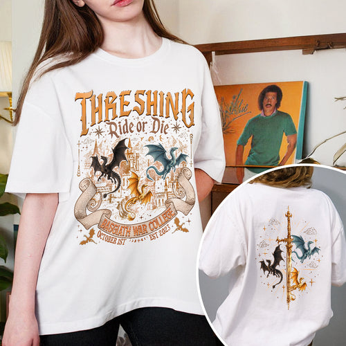 Fourth Wing Threshing Fantasy Book T-shirt PTS9219